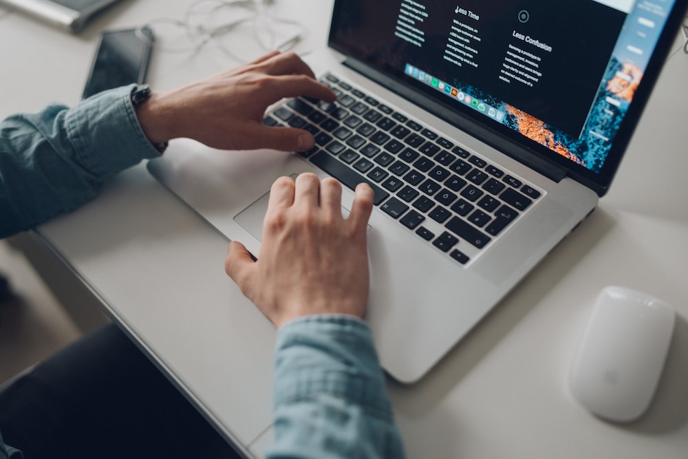 a person working on a laptop